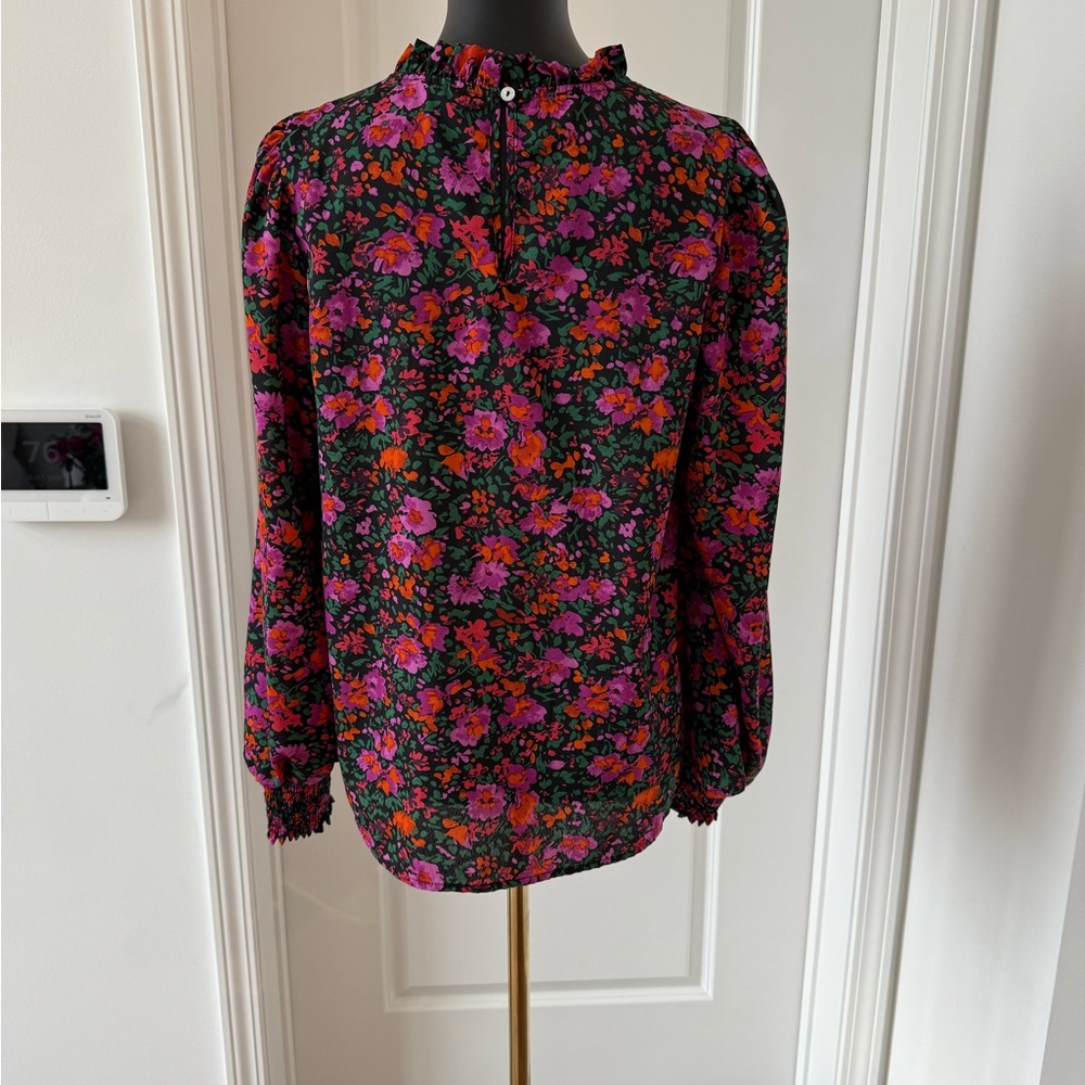 JODIFL Vibrant Floral Blouse‎ in Pink and Orange - Picture 3 of 7